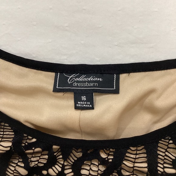 Collection Dressbarn Black Lace Dress Sleeveless Party Cocktail Evening Women - Picture 3 of 7